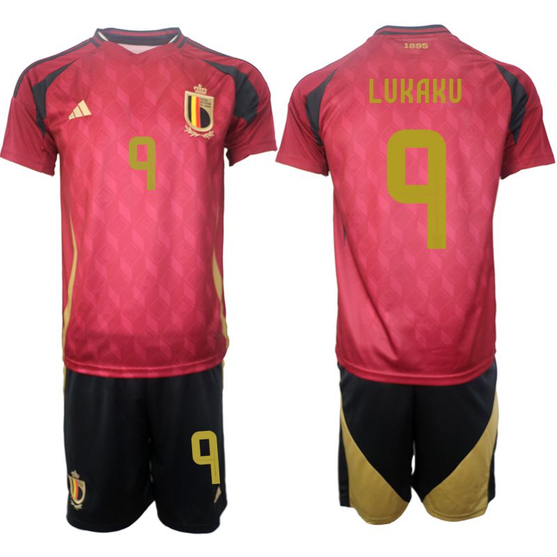 Men 2024-2025 Season Belgium home red #9 Soccer Jersey->->Soccer Country Jersey